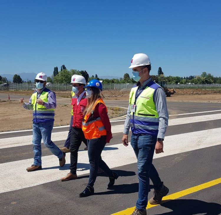 MOP invierte 570 millones de pesos en obras en el aeródromo "Carlos del Campo Rivera" de Linares