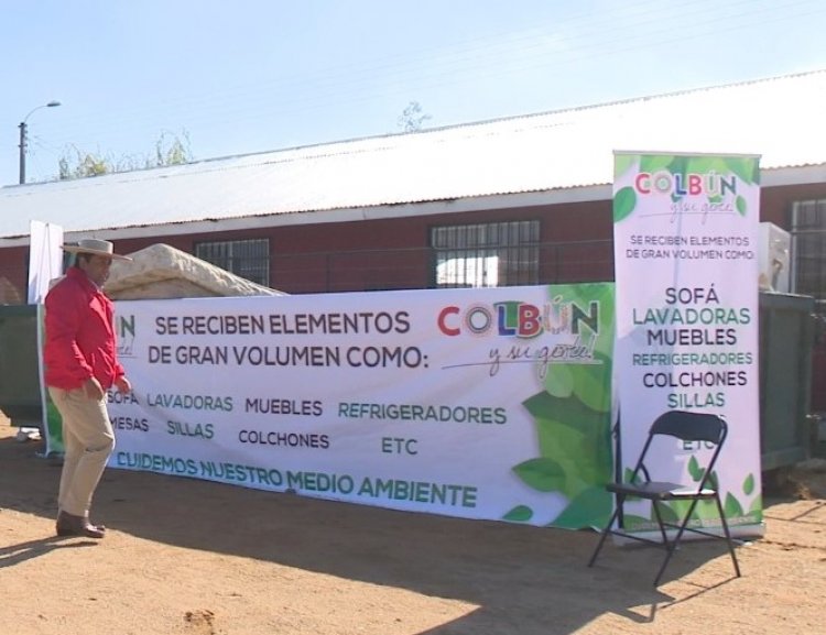 En Colbún inician plan para recolección de residuos voluminosos como sofás, lavadores, muebles, refrigeradores y colchones