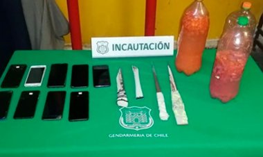 Celulares, droga y licor artesanal decomisan en penales de Linares y Molina
