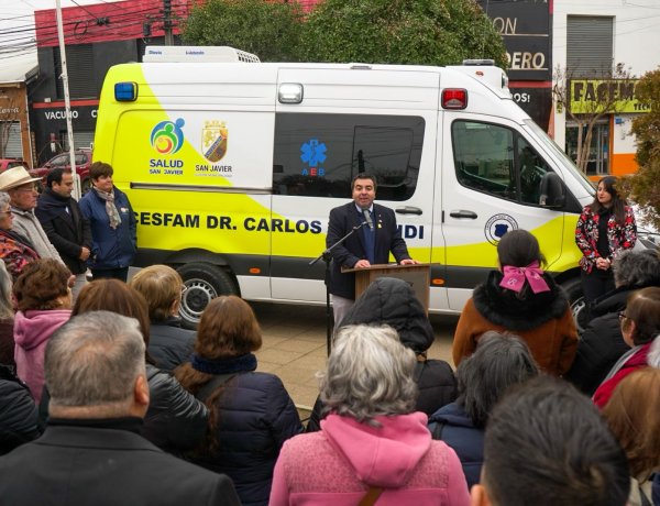 San Javier da un paso histórico en salud: presenta su primera ambulancia para fortalecer la atención primaria y avanzar hacia el funcionamiento del SAPU Corto
