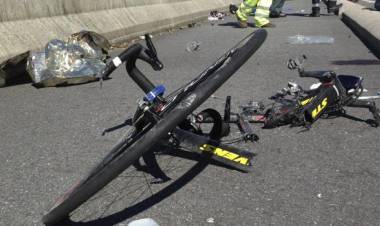 Grave ciclista accidentado en sector de San Juan