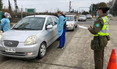 Longaví implementa barrera sanitaria en principal acceso de la comuna