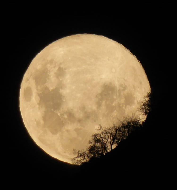 La superluna desde el Santuario Achibueno