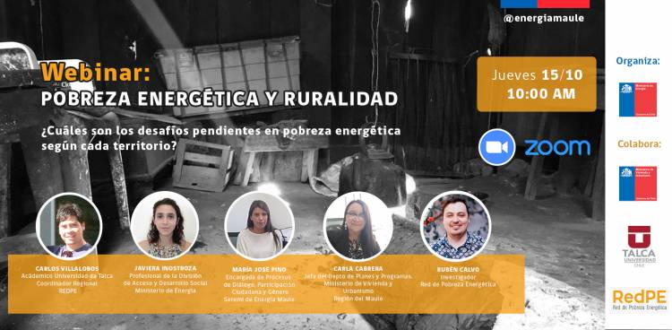 Seremi Energía Maule impulsa webinar sobre pobreza energética y ruralidad