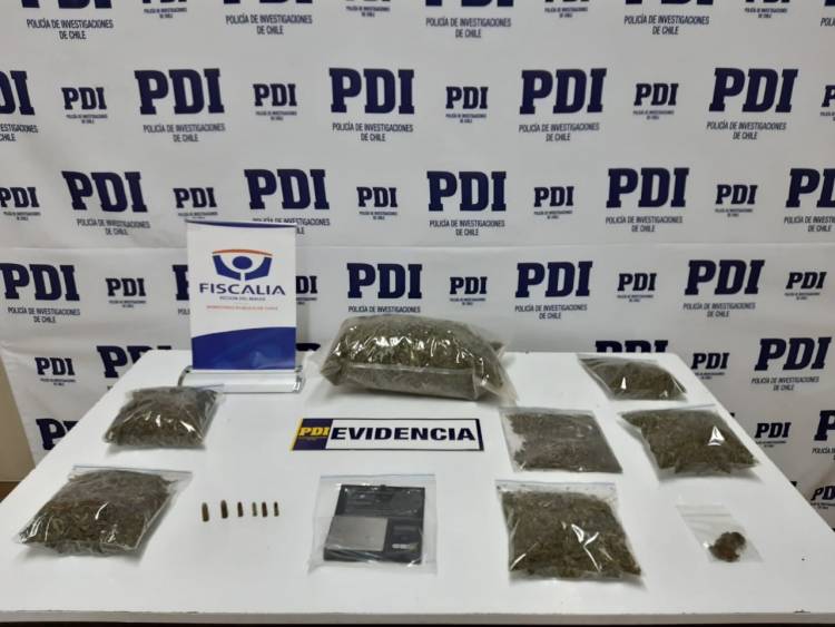PDI detiene a sujeto por microtráfico de marihuana en Pelluhue